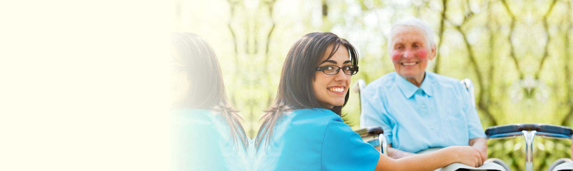 caregiver and patient in the park