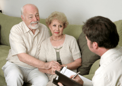 medical social worker evaluating the patient's condition